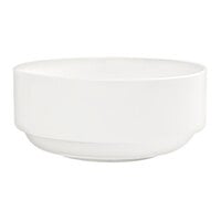 Front of the House Catalyst 18 oz. European White Round Stackable Porcelain Bowl - 12/Case