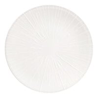 Front of the House Catalyst Spoke 9 1/2" European White Embossed Coupe Round Porcelain Plate - 6/Case