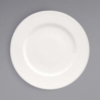 Front of the House DDP082BEP22 Catalyst Classic 10 5/8" European White Wide Rim Round Porcelain Plate - 6/Case