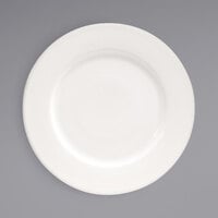 Front of the House DOS037BEP21 Catalyst Classic 12 1/4" European White Wide Rim Round Porcelain Plate - 4/Case