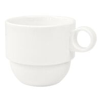 Front of the House Catalyst 13 oz. European White Stackable Porcelain Mug - 12/Case