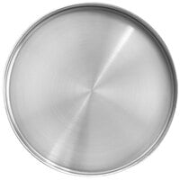 Front of the House DDP070BSS22 Soho 11 inch Brushed Stainless Steel Round Plate with Raised Rim - 6/Case