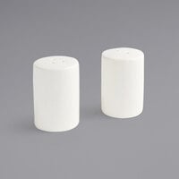 Front of the House TSP019BEP23 Catalyst 3 oz. European White Porcelain Salt and Pepper Shaker Set - 12/Case