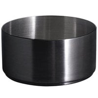 Front of the House DSD073BKS23 Soho 6 oz. Matte Black Brushed Stainless Steel Round Ramekin - 12/Case