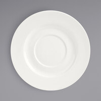 Front of the House DCS035BEP23 Catalyst Monaco 8 inch European White Round Porcelain Saucer - 12/Case