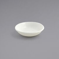 Front of the House DSD018BEP23 Catalyst 1 oz. European White Round Porcelain Sauce Dish - 12/Case