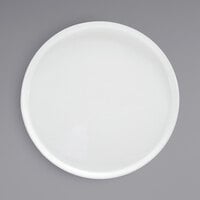 Front of the House SPT066WHP20 Soho 14 inch Bright White Round Porcelain Platter with Raised Rim - 2/Case