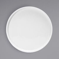 Front of the House DSP040WHP23 Soho 7 1/2 inch Bright White Round Porcelain Plate with Raised Rim - 12/Case