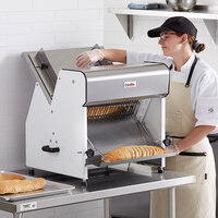 Estella Countertop Bread Slicer - 1 inch Slice Thickness, 18 3/4 inch Max Loaf Length - 1/4 hp