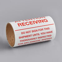 Lavex 10" x 6" Attention Receiving Matte Paper Permanent Label - 250/Roll