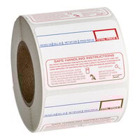 PointPlus Safe Handling Pre-Printed Permanent Direct Thermal Label Equivalent to Cardinal Detecto 6600-3003 - 500/Roll