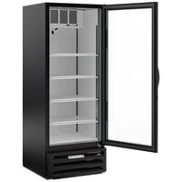 Beverage-Air MMF12HC-1-BB-IQ-18 MarketMax 24 inch Black Glass Door Merchandiser Freezer with Black Interior, Left-Hinged Door, and Electronic Smart Door Lock