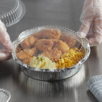 Choice 7 inch Round Foil Take-Out Pan with Dome Lid - 200/Case