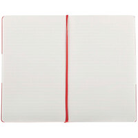 Moleskine QP060R 8 1/4 inch x 5 inch Red 240 Page Narrow Ruled Hardcover Notebook
