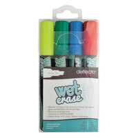Deflecto SMA510-V4 Wet Erase Medium Chisel Tip Assorted Color Markers - 4/Pack