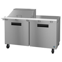 Hoshizaki SR60A-12M 60 inch 2 Door Mega Top Stainless Steel Refrigerated Sandwich Prep Table