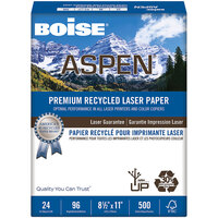 Boise BPL2411RC Aspen 8 1/2 inch x 11 inch White Premium Ream of 24# Laser Paper - 500 Sheets