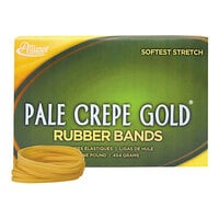 Alliance 20325 Pale Crepe Gold #32 Rubber Bands, 12 lb. - 1100/Box