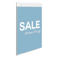 Deflecto 68201 Classic Image 8 1/2 inch x 11 inch Vertical Wall-Mounted Sign Holder