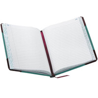 Boorum & Pease 3738300R 9 5/8 inch x 7 5/8 inch Blue and Red 300 Page Record / Account Book