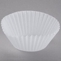 White Fluted Baking Cup 1 7/8 inch x 1 5/16 inch - 1000/Pack