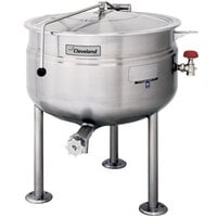 Cleveland KDL-125-F 125 Gallon Stationary Full Steam Jacketed Direct Steam Kettle