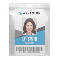 Advantus 75604 3 inch x 4 inch Vertical PVC-Free Badge Holder - 50/Pack