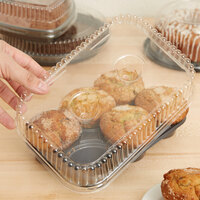 Genpak 95306 Bake 'N Show Clear Dome Lid for 55306 Dual Ovenable 6 Cup Muffin Pan - 250/Case