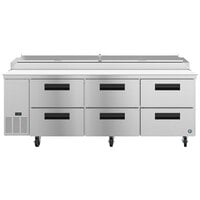 Hoshizaki PR93A-D6 93 inch 6 Drawer Refrigerated Pizza Prep Table