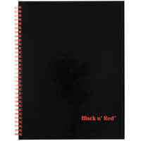 Black n' Red 67030 8 1/2 inch x 11 inch Black Twinwire Hardcover 70 Page Wide / Legal Ruled Notebook - 2/Pack