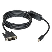 Tripp Lite P586006DVI 6' Black Mini DisplayPort to DVI Adapter Cable with 2 Male Connections
