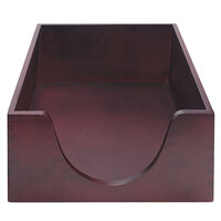Carver 08223 10 7/8" x 16 1/4" x 5" Mahogany 1 Section Legal-Size Double-Deep Stackable Desk Tray