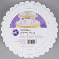 Wilton 191005600 Decorator Preferred 8" Round Scalloped Edge Cake Separator Plate