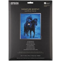 Epson S045234 Signature Worthy 8 1/2 inch x 11 inch White Pack of Paper Sample Pack - 14 Sheets