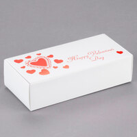 7 1/8 inch x 3 3/8 inch x 1 7/8 inch 1-Piece 1 lb. Valentine's Day Candy Box - 250/Case
