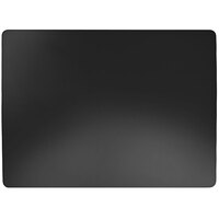 Artistic 1924LE 19 inch x 24 inch Black Leather Desk Pad with Coaster