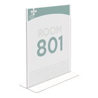 Deflecto 590801 Superior Image 8 1/2 inch x 11 inch Double-Sided Sign Holder