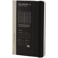 Moleskine PROPFNTB3HBK 8 1/4 inch x 5 inch Black 240 Page Narrow Ruled Professional Notebook