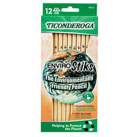 Dixon Ticonderoga 96212 EnviroStiks Natural Woodgrain Barrel Pencil HB #2 - 12/Pack