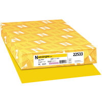 Astrobrights 22533 11 inch x 17 inch Solar Yellow Ream of 24# Color Paper - 500 Sheets