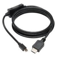 Tripp Lite P586006HDMI 6' Black Mini DisplayPort to HDMI Adapter Cable with 2 Male Connections