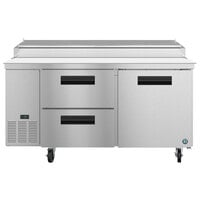 Hoshizaki PR67A-D2 67 inch 2 Drawer and 1 Door Refrigerated Pizza Prep Table