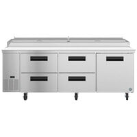 Hoshizaki PR93A-D4 93 inch 4 Drawer and 1 Door Refrigerated Pizza Prep Table