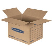 Banker's Box 771380 SmoothMove Basic 16 inch x 12 inch x 12 inch Kraft Brown / Blue Small Moving Box - 25/Case