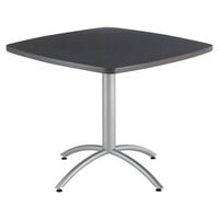 Iceberg 65618 CafeWorks 36 inch x 36 inch Graphite Granite Melamine Square Cafe Table