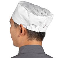 Uncommon Threads White Customizable Kool Mesh Top Chef Skull Cap / Pill Box Hat 0157C