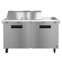 Hoshizaki SR60A-18M 60 inch 2 Door Mega Top Stainless Steel Refrigerated Sandwich Prep Table
