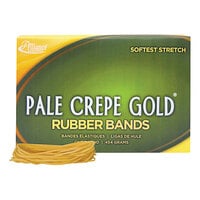 Alliance 20195 Pale Crepe Gold #19 Rubber Bands, 6 lb. - 1890/Box