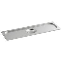 Carlisle 60700HLC DuraPan 1/2 Size Long Solid Stainless Steel Steam Table / Hotel Pan Cover - 24 Gauge