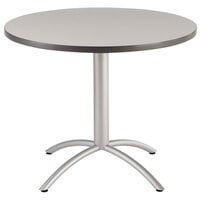 Iceberg 65621 CafeWorks 36 inch Gray Melamine Round Cafe Table